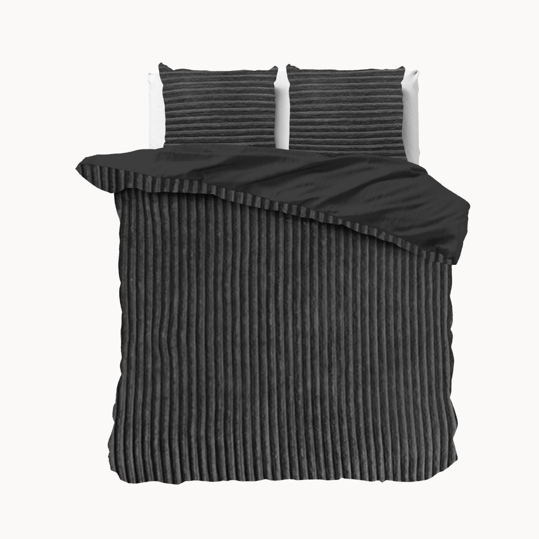 Housse de couette Teddy Rib Earl Grey