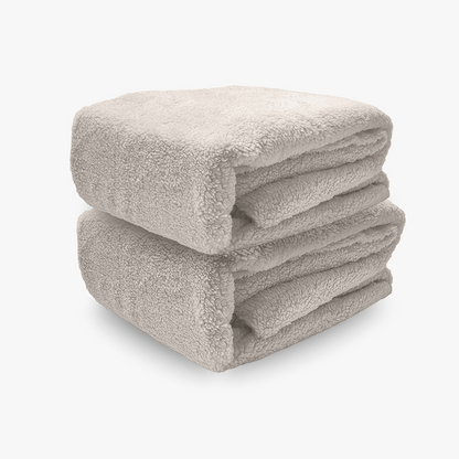 Lot de 2 draps-housses pour matelas Teddy Café glacé Taupe