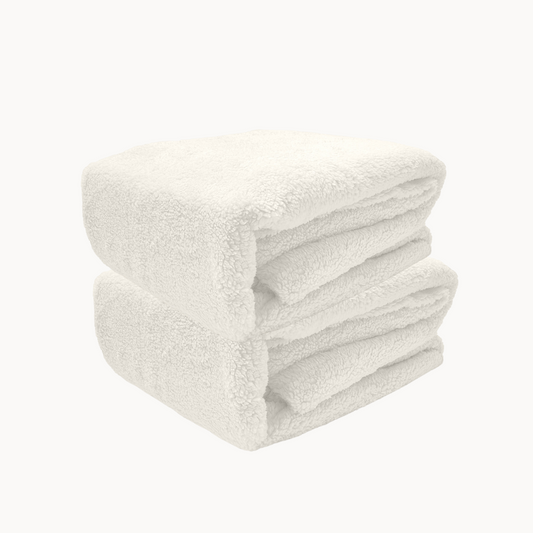 Lot de 2 draps-housses pour matelas Teddy Sleep on Clouds Blanc