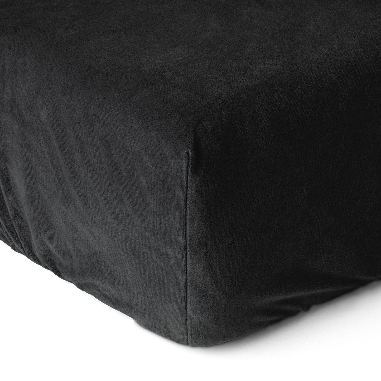 Matras Hoeslaken Velvet Obsidian Black